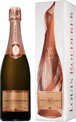Шампанское розовое брют «Louis Roederer Brut Rose Vintage, 0.75 л» 2007 г., в графической упаковке