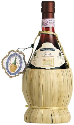 Вино красное сухое «Conti Serristori Chianti» 2011 г., в соломенной оплетке