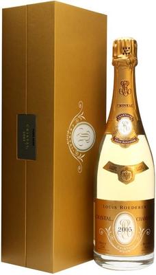 Шампанское белое брют «Louis Roederer Cristal» 2002 г., в подарочной упаковке