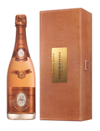 Шампанское розовое брют «Cristal Rose» 2006 г. в деревянной упаковке