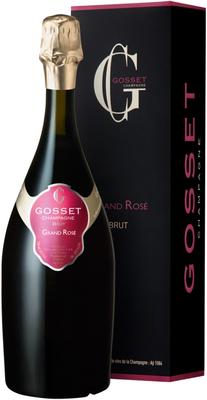 Шампанское розовое брют «Gosset Brut Grand Rose, 0.75 л» в подарочной упаковке