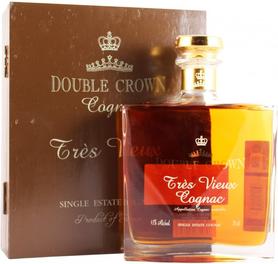 Коньяк «Double Crown Tres Vieux» декантер в подарочной коробке