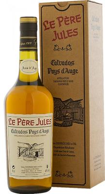 Кальвадос «Le Pere Jules 10 Years Old Calvados Pays d'Auge, 0.7 л» в подарочной упаковке