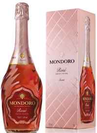 Вино игристое розовое сладкое «Mondoro Rose» в подарочной коробке