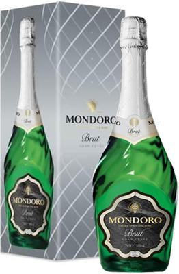Вино игристое белое брют «Mondoro Brut» в подарочной упаковке