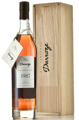 Арманьяк Bas-Armagnac Darroze Unique Collection, 0.7 л 1987, в деревянной подарочной упаковке