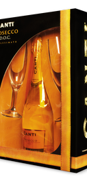 Игристое вино «Canti Prosecco» в подарочной упаковке с двумя бокалами
