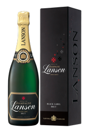 Шампанское белое брют «Lanson Black Label» в подарочной упаковке 