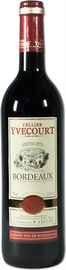 Вино красное сухое «Yvecourt Bordeaux»