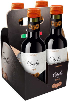 Вино красное сухое «Cielo E Terra Merlot» 2012 г., подарочный набор из 4-х бутылок.