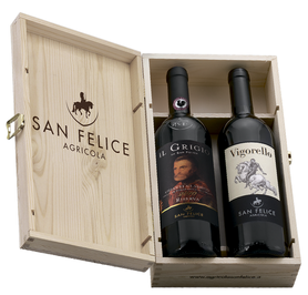 Вино красное сухое «Vigorello and Il Grigio Chianti» в подарочной упаковке