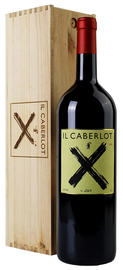 Вино красное сухое «Il Caberlot» 2009 г. в подарочном деревянном футляре