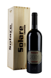 Вино красное сухое «Solare» 2001 г. в подарочном деревянном футляре