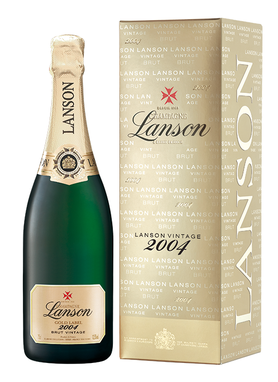 Шампанское белое брют «Lanson Gold Label Brut Vintage» 2002 г. в подарочной упаковке