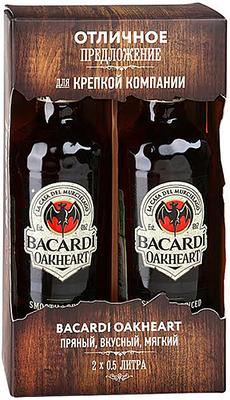 Ром «Bacardi OakHeart» набор из двух бутылок