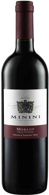 Вино красное сухое «Minini Merlot» 2014 г.