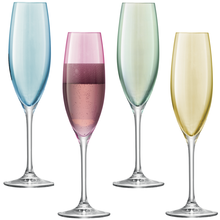  «Polka Champagne Flute Pastel Assorted» набор из 4-х бокалов для шампанского.