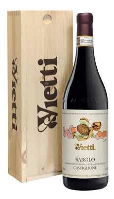 Вино красное сухое «Barolo Castiglione» 2011 г. в деревянной коробке.