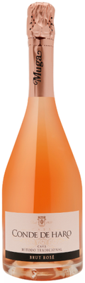 Вино игристое розовое брют «Cava Conde de Haro Rose, 1.5 л» в подарочной упаковке