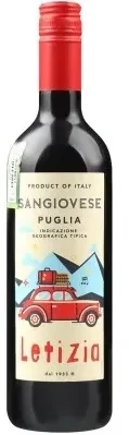 Вино красное полусладкое Letizia Sangiovese Puglia, 0.75 л