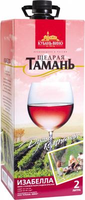 Вино столовое красное полусладкое «Щедрая Тамань Изабелла, 1 л»