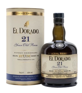 Ром El Dorado 21 Year Old Special Reserve, 0.7 л в тубе