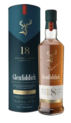 Виски шотландский Glenfiddich 18 Years Old, 0.7 л в тубе