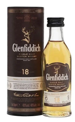 Виски шотландский Glenfiddich 18 Years Old, 0.05 л в тубе