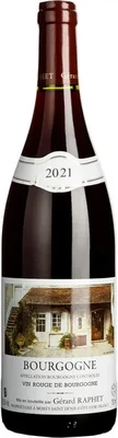Вино красное сухое Gerard Raphet Bourgogne Rouge, 0.75 л 2021