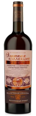 Вино красное сухое Элитная коллекция Резерв Каберне Совиньон Саперави Мерло, 0.75 л