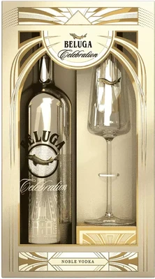 Водка Beluga Noble Celebration, 0.7 л п/у + бокал