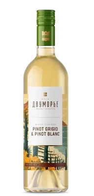 Вино белое полусухое Шато Двуморье Пино Гри-Пино Блан, 0.75 л