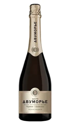 Вино игристое белое полусладкое Шато Двуморье Белое, 0.75 л