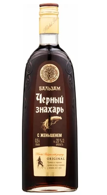 Ликер Черный Знахарь с Женьшенем, 0.5 л