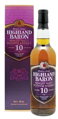 Виски шотландский Highland Baron Single Malt 10 Years Old, 0.7 л п/у