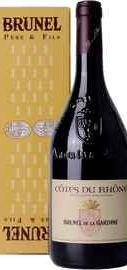 Вино красное сухое «Cotes du Rhone Brunel de la Gardine» 2014 г. в подарочной упаковке