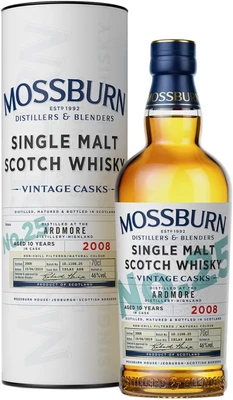 Виски шотландский Mossburn Single Malt Scotch Vintage Casks №25 Ardmore, 0.7 л в тубе
