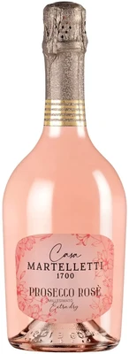 Вино игристое розовое сухое Casa Martelletti 1700 Prosecco Rose Millesimato Extra Dry, 0.75 л