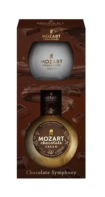 Ликер Mozart Chocolate Cream, 0.5 л п/у + 1 бокал