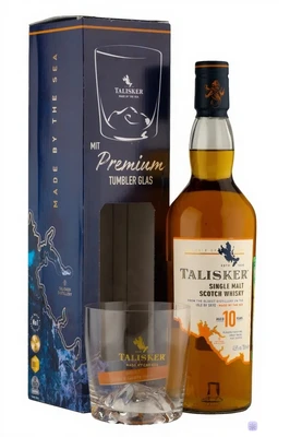 Виски шотландский Talisker 10 Years Old, 0.7 л п/у, со стаканом