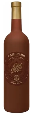 Вино красное сухое Old Georgia Saperavi, 0.75 л этикетка круг