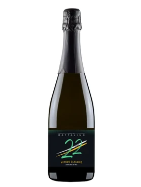 Вино игристо белое экстра брют Massimo Rattalino Metodo Classico 22 Ventidue, 0.75 л