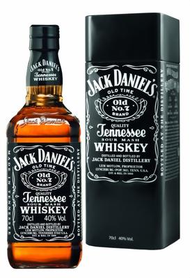 Виски американский «Jack Daniels №7 Tennessee» в подарочной упаковке из металлической сетки