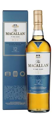 Виски шотландский «Macallan Fine Oak 12 Years Old, 0.05 л» в подарочной упаковке