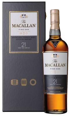 Виски шотландский «Macallan Fine Oak 21 Years Old» в подарочной упаковке