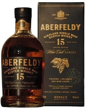 Виски шотландский Aberfeldy Bolgheri 15 Years Old, 0.7 л в подарочной упаковке