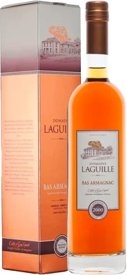 Арманьяк Domaine Laguille Millesime Bas-Armagnac, 0.7 л 2000 в подарочной упаковке