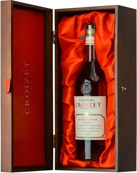 Коньяк Croizet Vintage, 0.7 л 1989, в деревянной подарочной упаковке