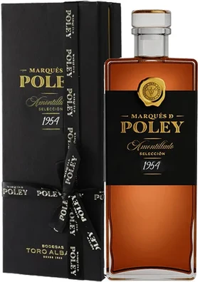 Херес Bodegas Toro Albala Marques de Poley Amontillado Seleccion, 0.2 л 1954, в подарочной упаковке