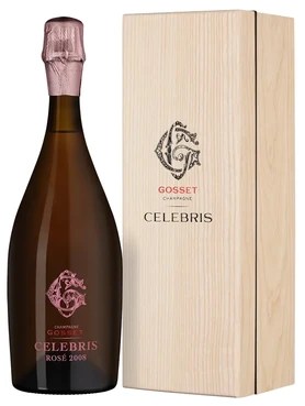 Шампанское розовое брют Gosset Celebris Rose Brut, 0.75 л 2008, в деревянной подарочной упаковке